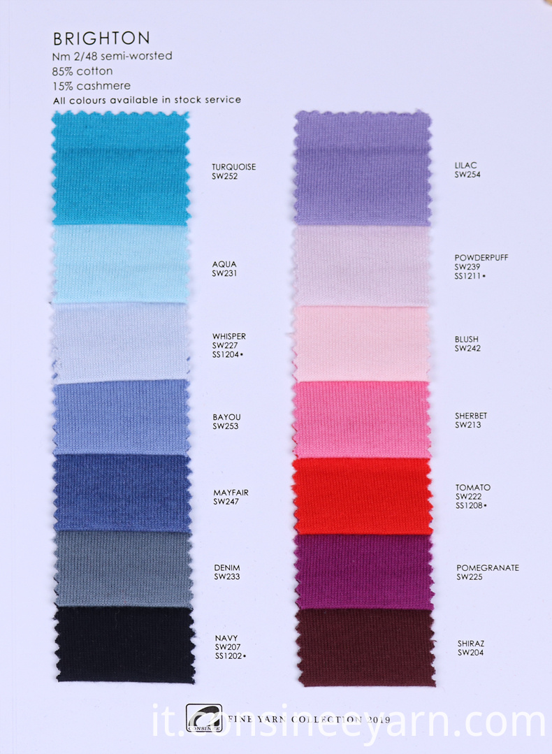 Filati per maglieria in cotone e cashmere Cotton Cashmere machine Knitting Yarn